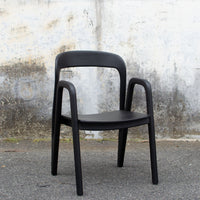 Trombone Chair, Smooth Black