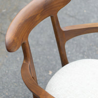 Positano Arm Chair, Walnut with Paloma