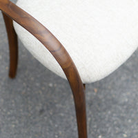 Positano Arm Chair, Walnut with Paloma