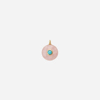 Rose Quartz Small Circle Pendant