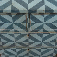Georgian Straight Hand Painted Geo Design Chest of Drawers