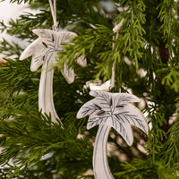 Celadon x Petrichor + Gold Palm Tree Ornament