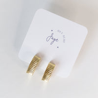 Ridge Hoop Earrings