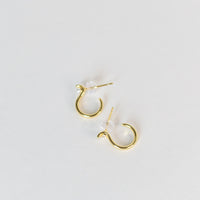 Pearl Dot Hoop Earrings by Hey Blue Jaye