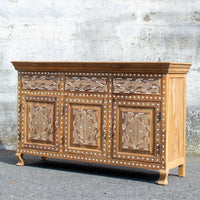 Bone Inlay Wooden Cabinet