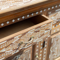 Bone Inlay Wooden Cabinet