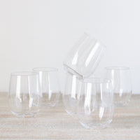 Stemless Acrylic Glasses, Set of 6