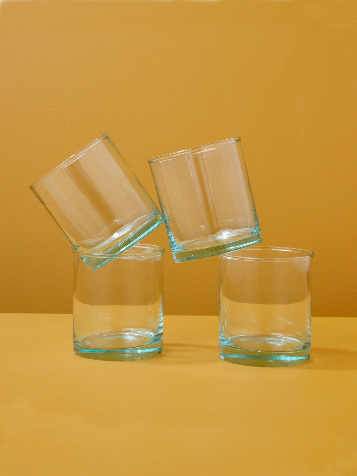 Recycled Double Old Fashioned Glass, Set of 4