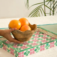 Scalloped Wooden Bowl