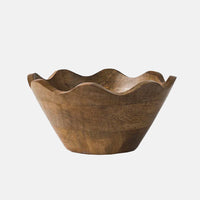 Scalloped Wooden Bowl