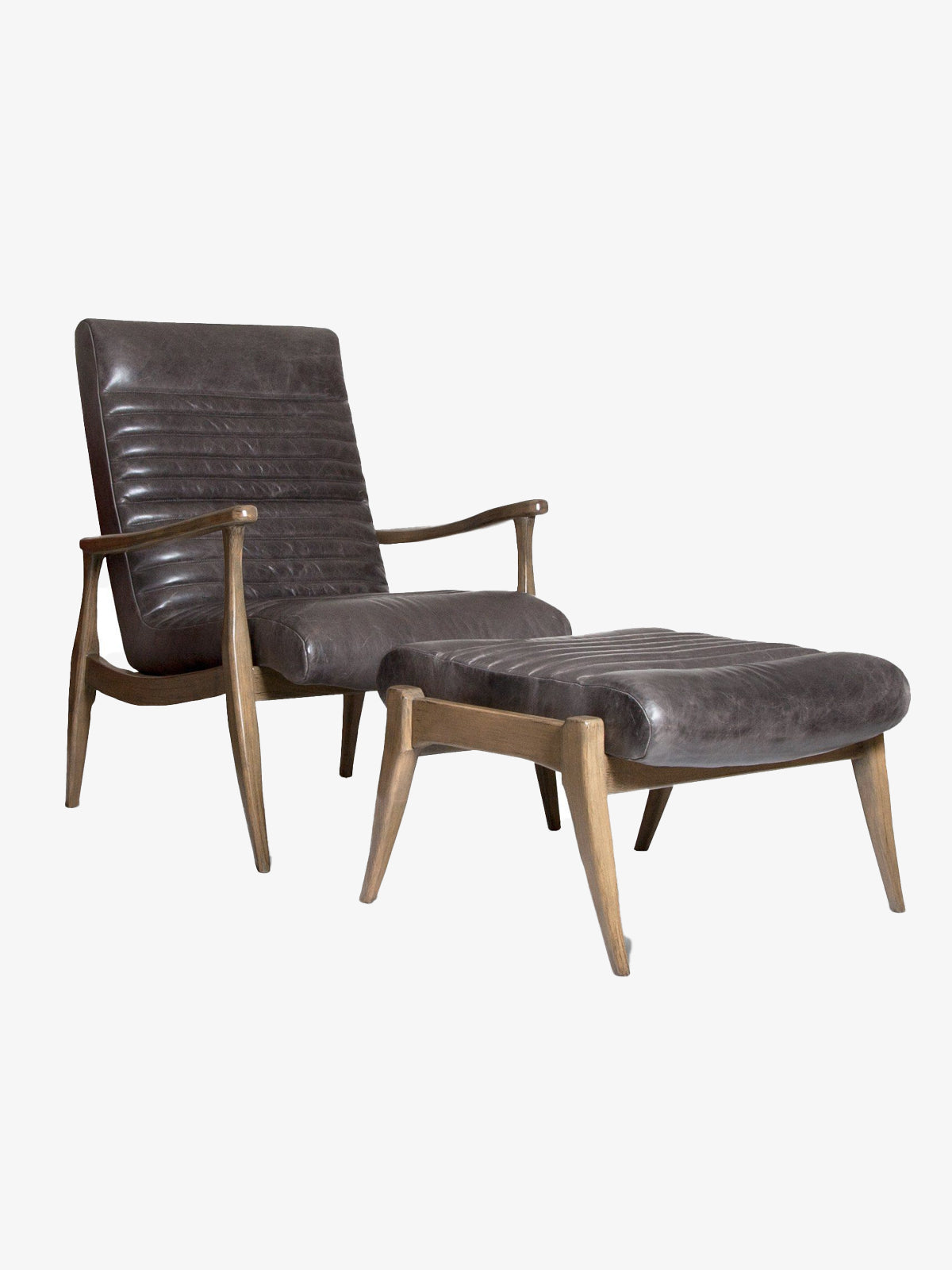 Erik Leather Chair and Ottoman