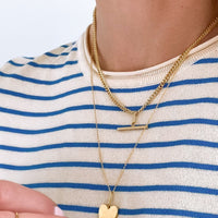 Amaya Heart Necklace, 14K Gold Plated