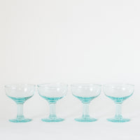 Recycled Glass Coupe, Set of 4