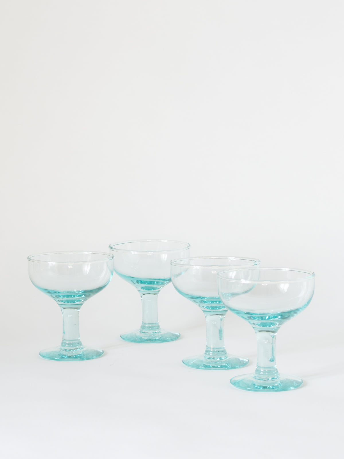 Recycled Glass Coupe, Set of 4