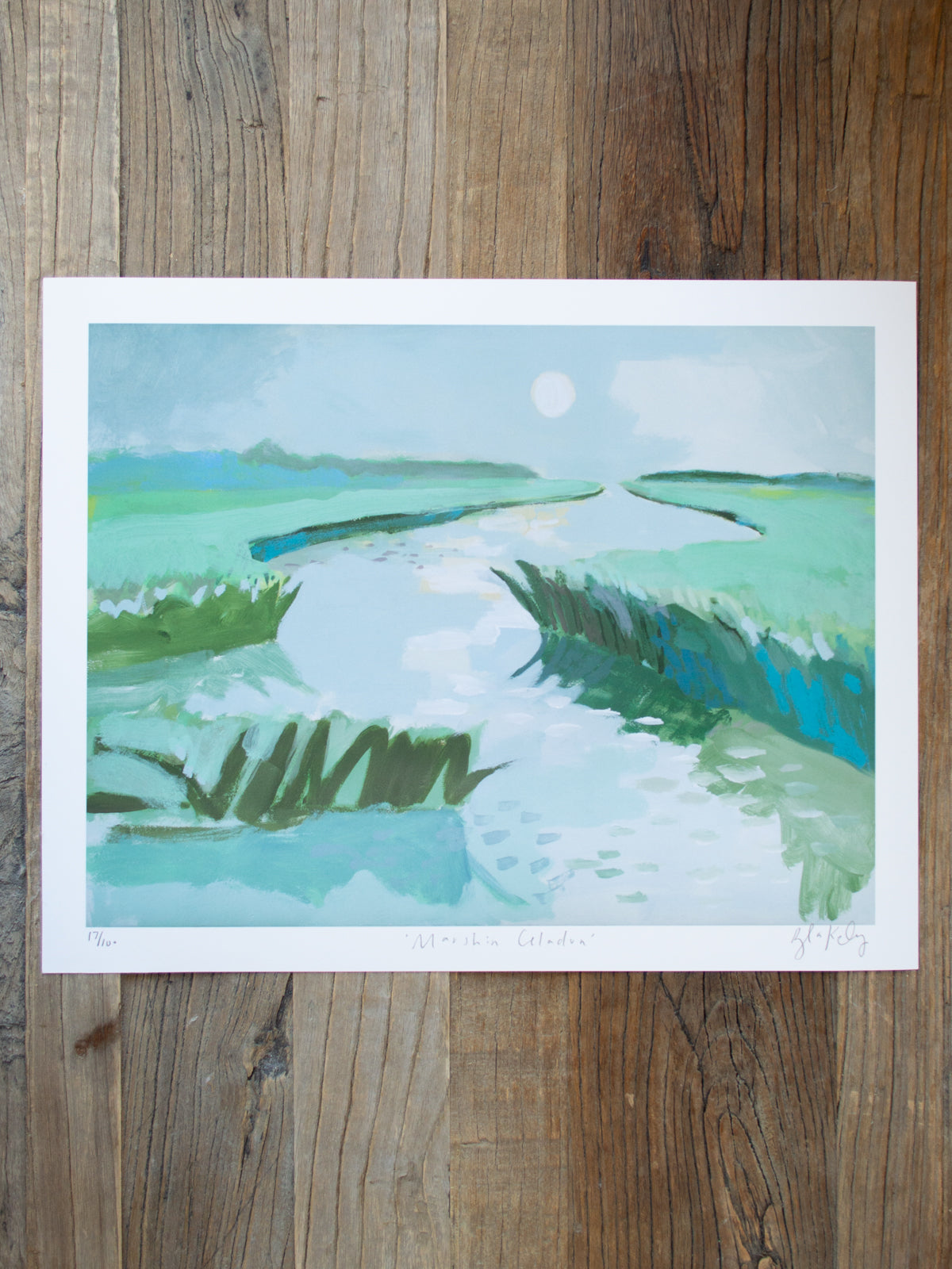 "Marsh in Celadon" Celadon Exclusive Signed Print by Blakely Made