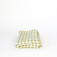 Green Gingham Linen Napkin, Set of 4