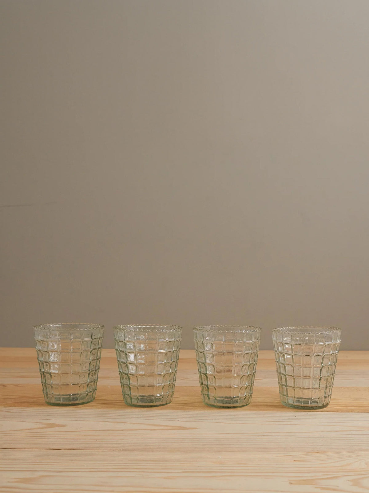 Ruffle Glass Lattice Tumbler, Set of 6