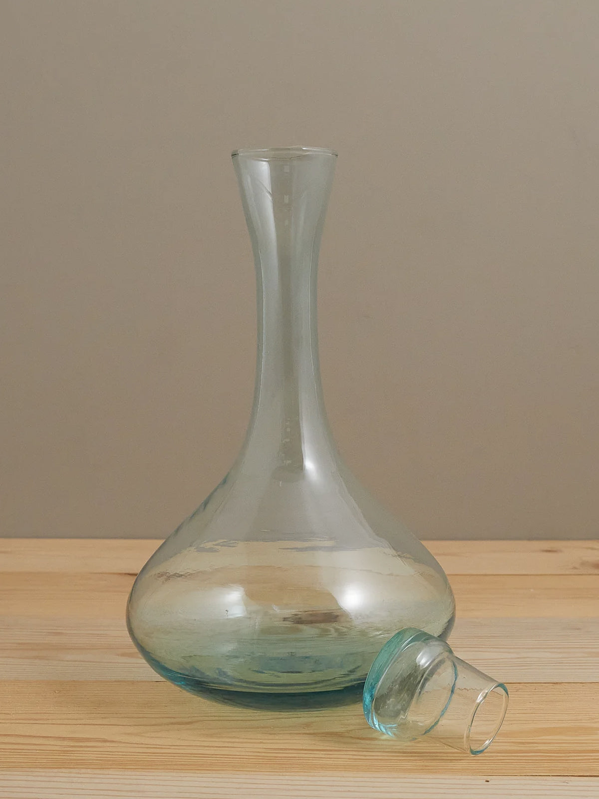 Recycled Glass Decanter with Lid