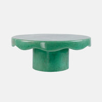 Green Resin Scallop Cake Stand