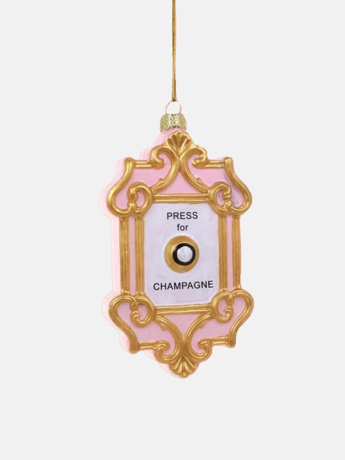 Champagne Button Ornament