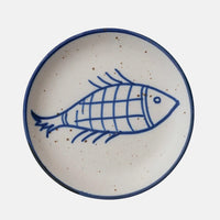 Hand Painted Blue Fish Plate