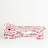 Red & White Stripe Napkin, Set of 4