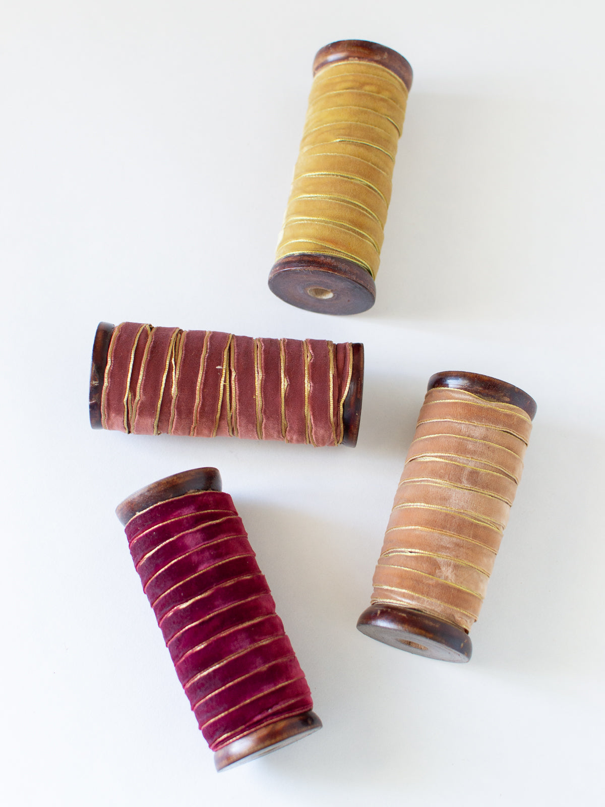 Warm Tones Velvet Ribbon, Set of 4