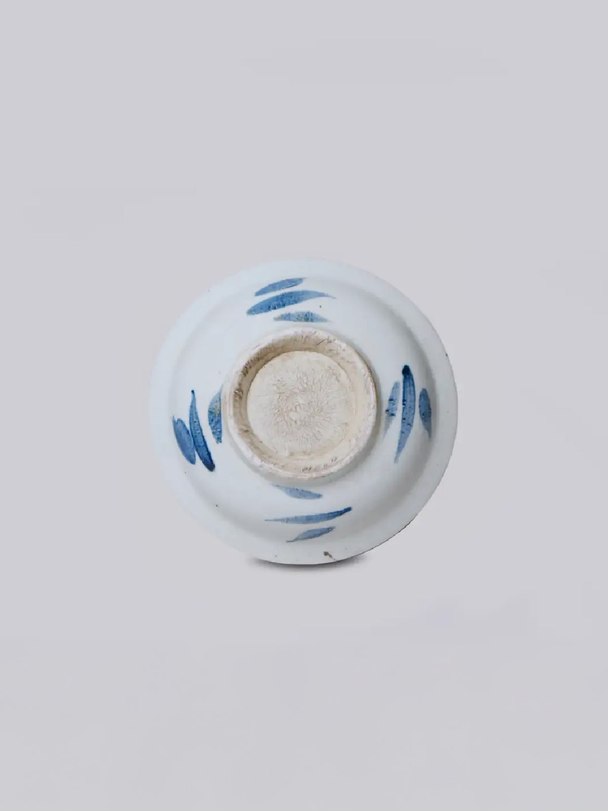 Small Blue & White Porcelain Lotus Dish