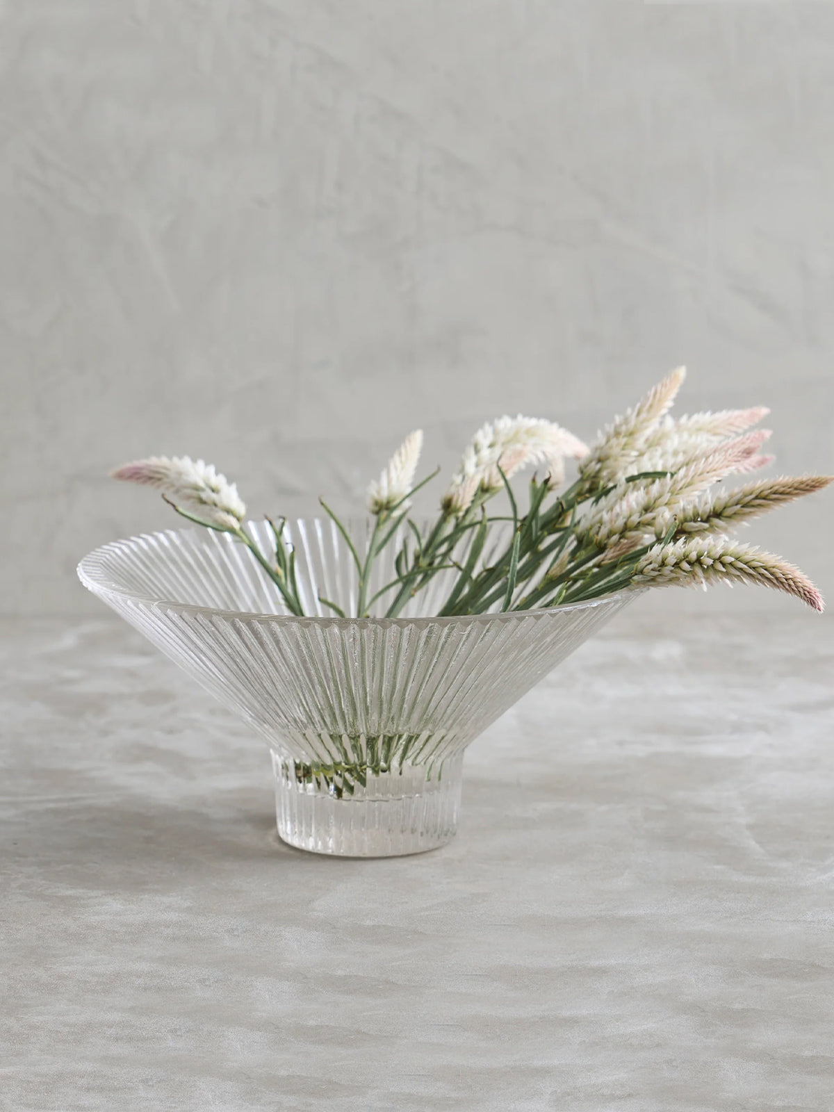Low Clear Pressed Glass Bowl