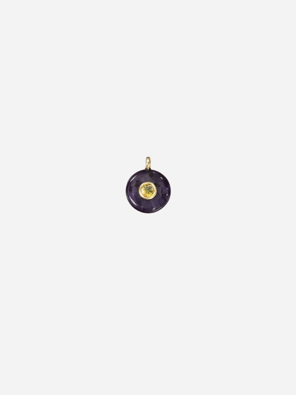 Amethyst Small Circle Pendant