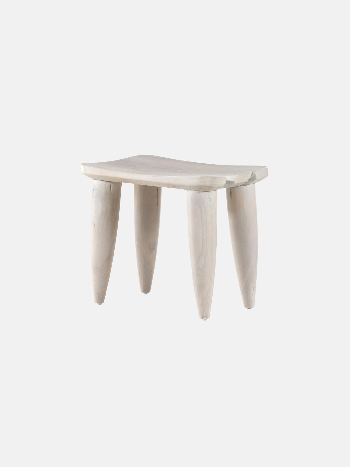 Zuri Ivory Teak Outdoor Stool