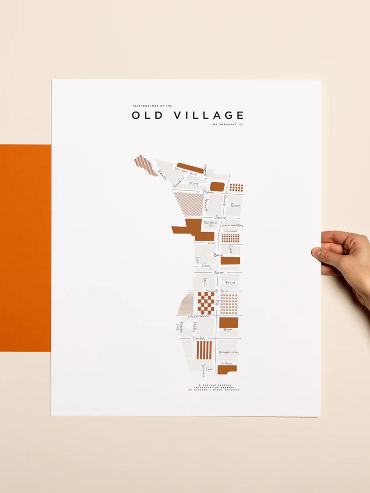 Old Village Map Print