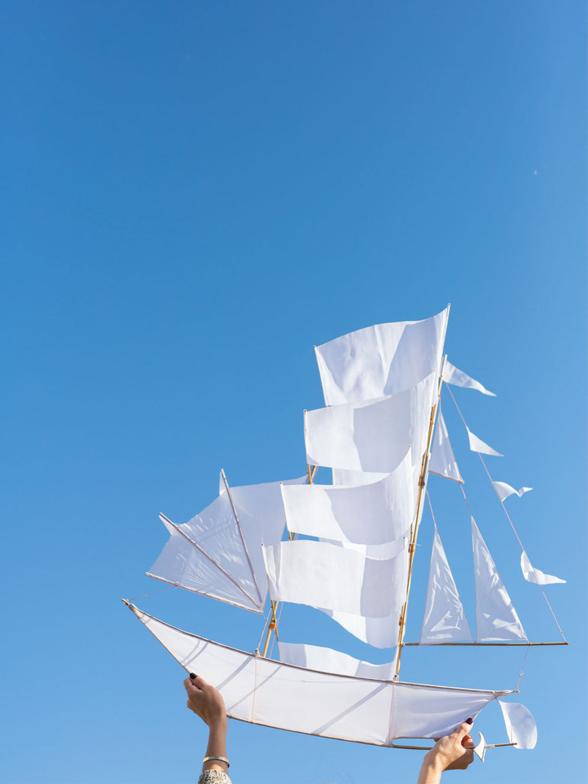 Original White Sailing Ship Kite