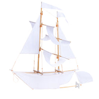 Mini White Sailing Ship Kite