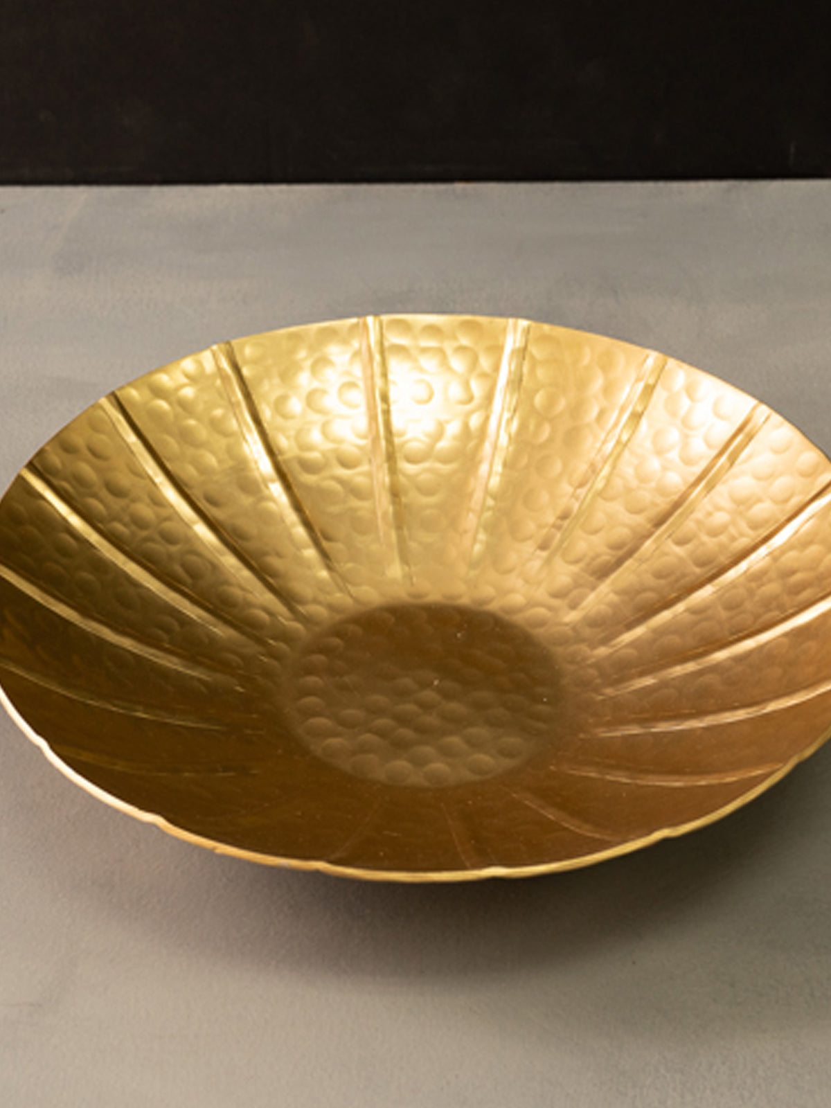 Gold Sunburst Hammered Bowl
