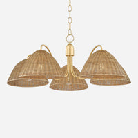 Katniss Aged Brass Chandelier