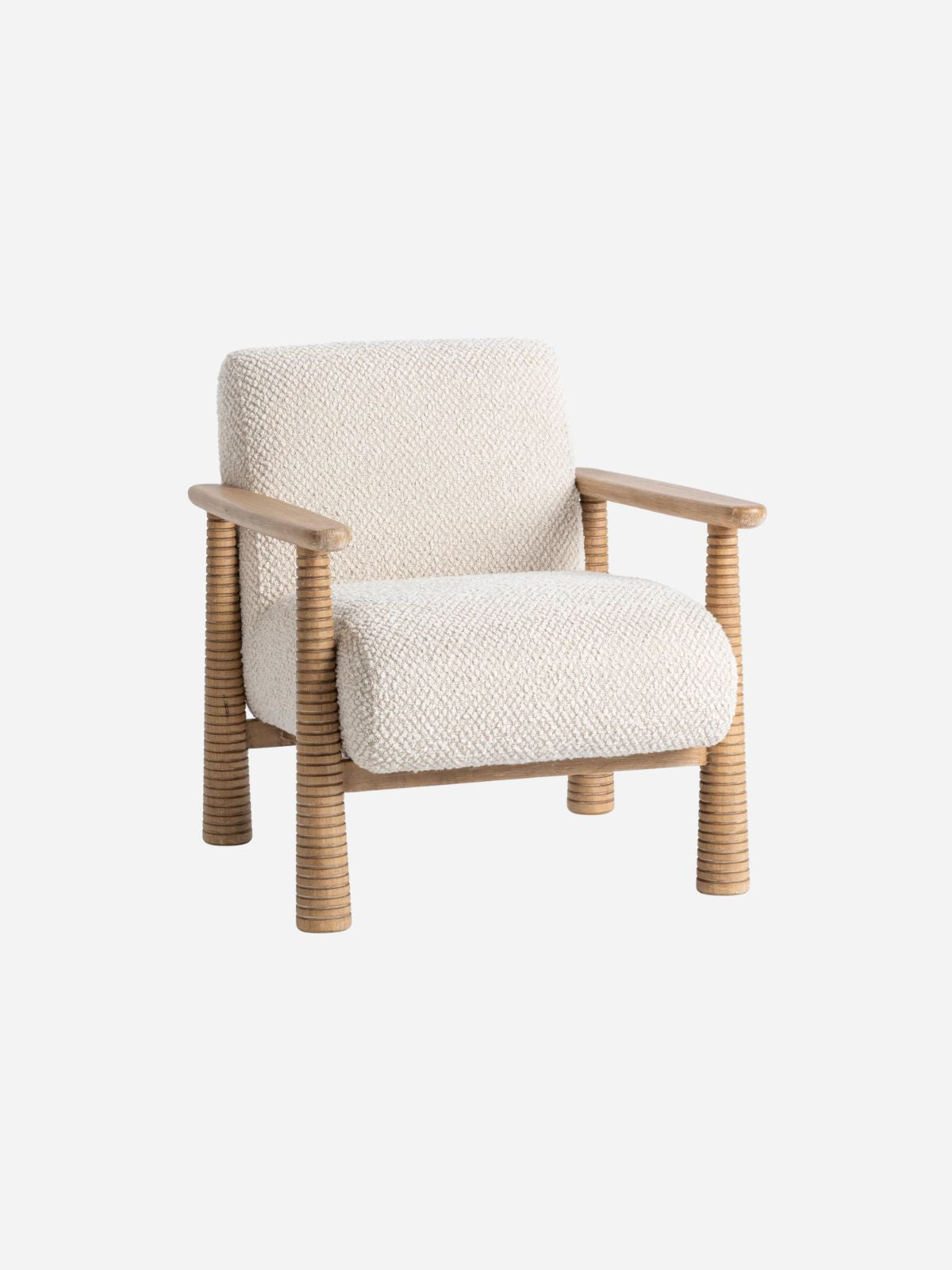 Caprice Accent Chair - Light Beige/ Natural