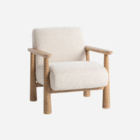 Caprice Accent Chair - Light Beige/ Natural