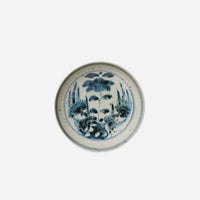 Small Blue and White Porcelain Floral Bouquet Dish