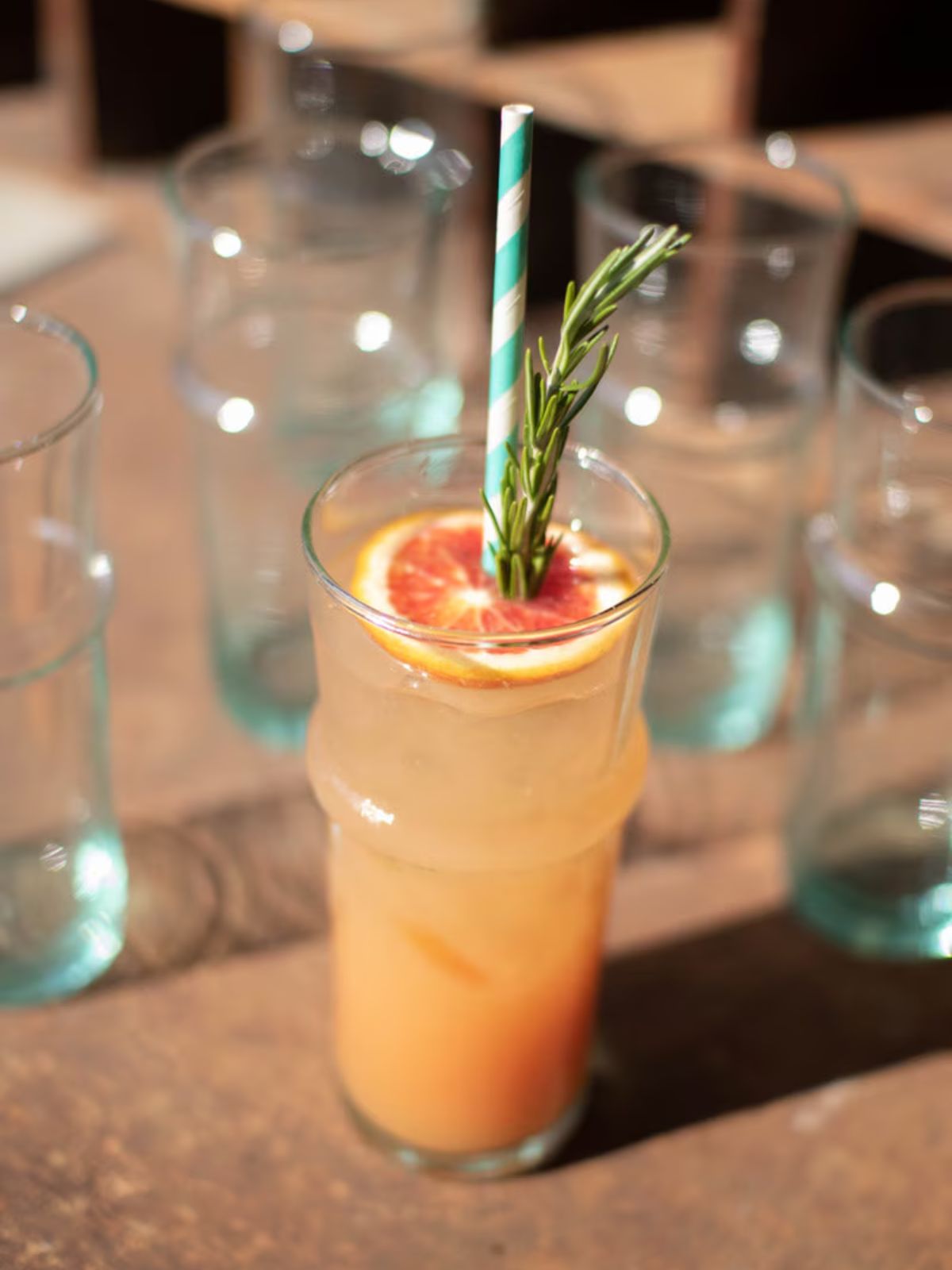 Tall Recycled Moroccan Style Tea Glass, Set of 6