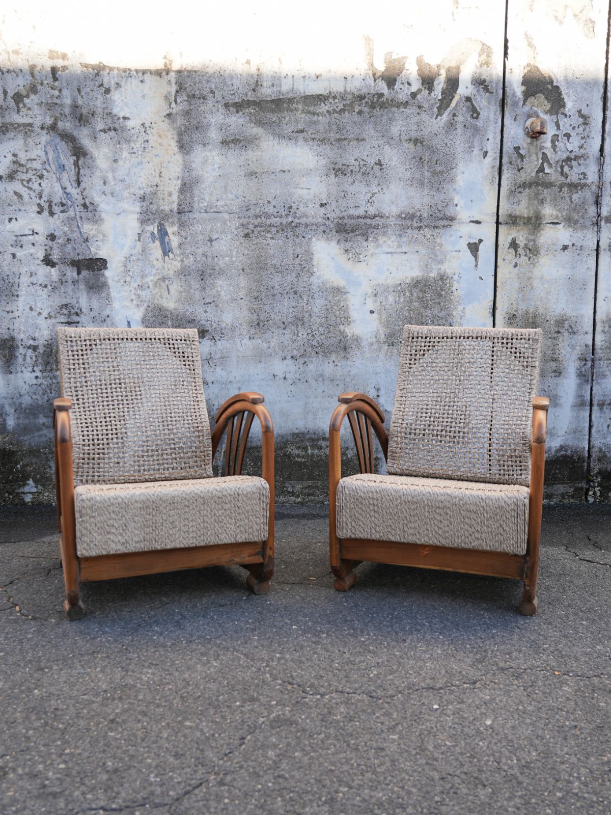 Antique Teakwood Low Lounge Chair
