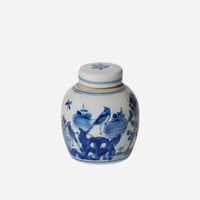 Bird and Flower Porcelain Mini Jar