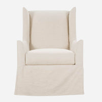 Ellory Slipcovered Swivel Chair with Glider