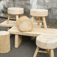 Handcrafted Live Edge Table Stool