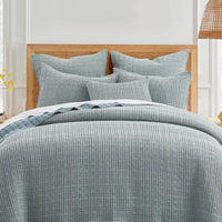 Mills Waffle Quilt Set, Chambry