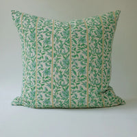 Sonal Green Block-Printed Pillow Cover - 14x20