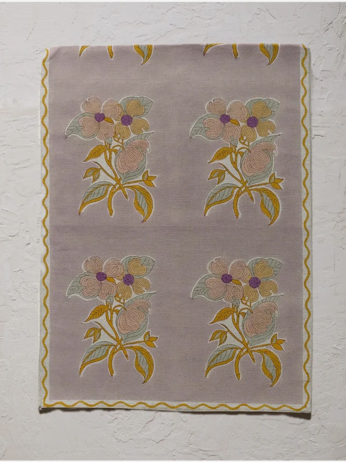 Soma English Lavender Block-Printed Table Runner