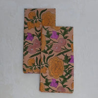 Nargis Old Rose Block-Printed Table Napkins, Set of 4