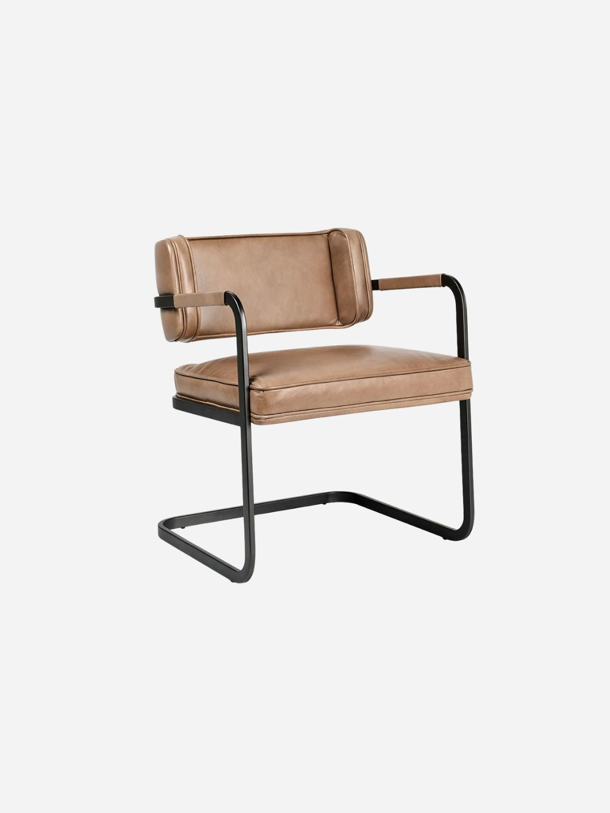 Fonda Leather Dining Chair Adobe Tan