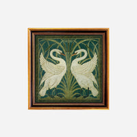 Two Swans Vintage Wall Art